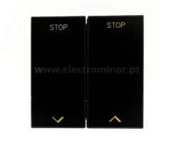 Inversor De Persiana 2 Módulos - Efapel- Preto Mate 45293 SPM - Série Quadro 45