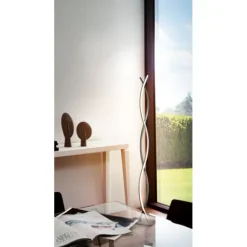 LASANA 2 Candeeiro de Pé LED EGLO - Cromado e Branco Quente
