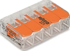 Ligador Wago p/flexíveis 5X2,5mm (25un) 221-415