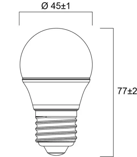 Lâmpada Led gota toledo ball Sylvania e27 4.5W -40w-470 lm 4000K