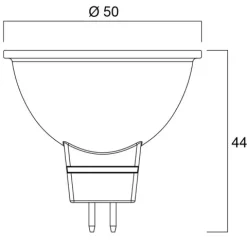 Lâmpada led refled superia retro MR16 GU5.3 480 lm -4000k -4.6w sylvania