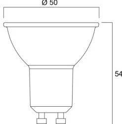 Lâmpada led refled superia retro es50 GU10 4.7w -3000k -550 lm-75w sylvania