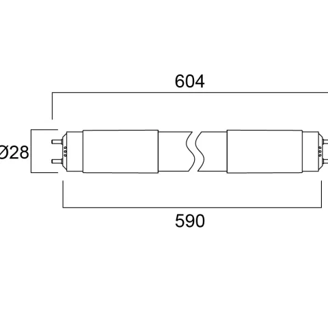 Lâmpada led sylvania t8 900Lm 10w 6500k 600mm