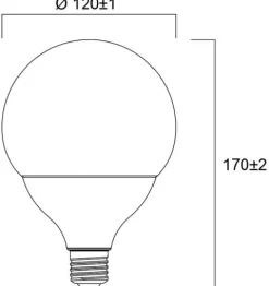 Lâmpada Led toledo G120 Sylvania e27 20W-150w-2450 lm 2700K