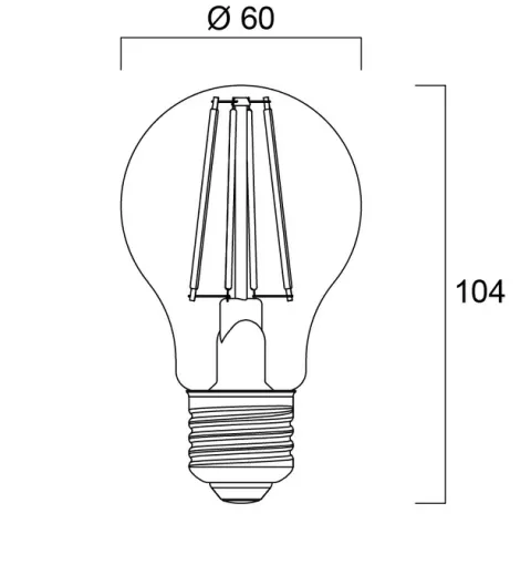 Lâmpada vintage toledo retro gls clear led sylvania 4.5W/2700K 470lm e-27