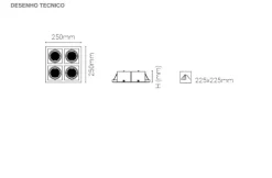 Luminária de Encastrar com Aba de Remate Tromilux 1008.400.1XX Branco