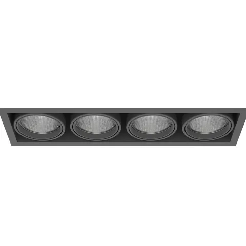 Luminária de Encastrar com Aba de Remate e Luz Orientável Tromilux 1007.400.7XX Grafite