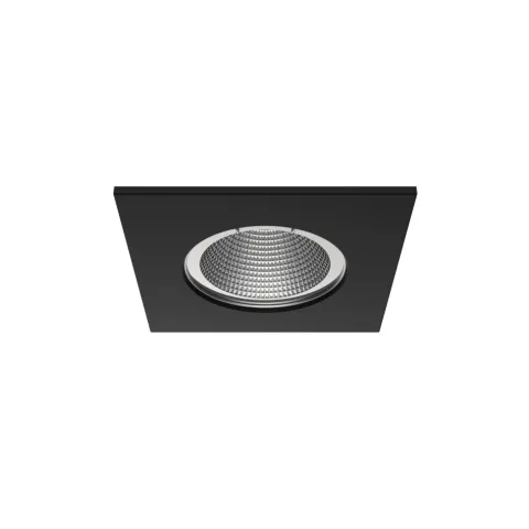 Luminária de Encastrar com Aba de Remate para Espaços Interiores Tromilux 1011.100.9XX Preto