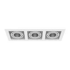 Luminária de Encastrar com Aba de Remate e Luz Orientável Tromilux 1008.300.1XX Branco