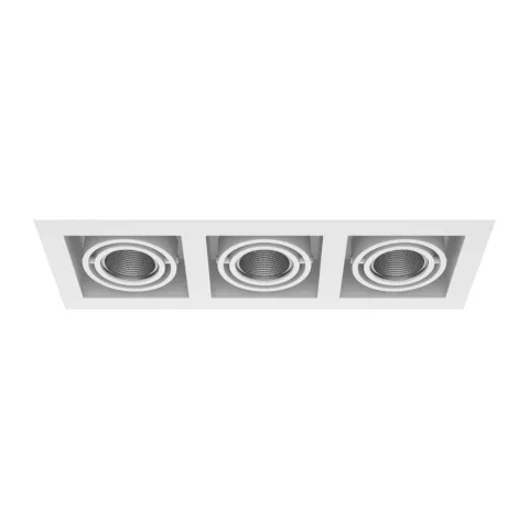Luminária de Encastrar com Aba de Remate e Luz Orientável Tromilux 1008.300.1XX Branco