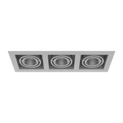 Luminária de Encastrar com Aba de Remate e Luz Orientável Tromilux 1008.300.2XX Cinza