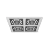 Luminária de Encastrar com Aba de Remate e Luz Orientável Tromilux 1008.400.8XX Aço Inoxidável