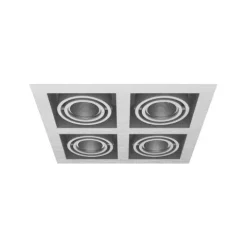 Luminária de Encastrar com Aba de Remate e Luz Orientável Tromilux 1008.400.8XX Aço Inoxidável