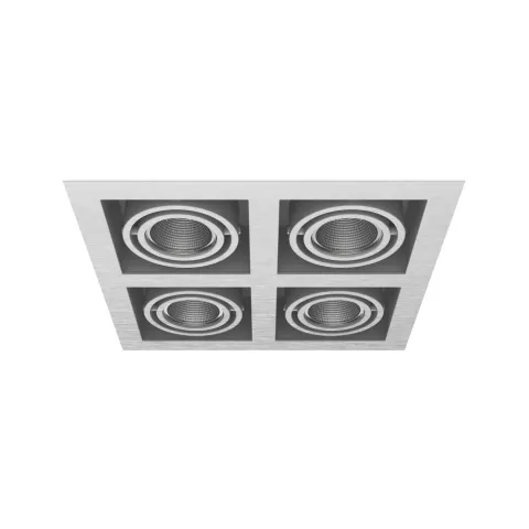 Luminária de Encastrar com Aba de Remate e Luz Orientável Tromilux 1008.400.8XX Aço Inoxidável