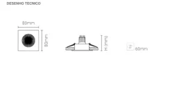 Luminária de Encastrar com Aba de Remate em Aço Inox Escovado Tromilux 1011.100.1XX Branco