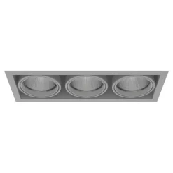 Luminária de Encastrar com Aba de Remate e Luz Orientável Tromilux 1007.300.2XX Cinza