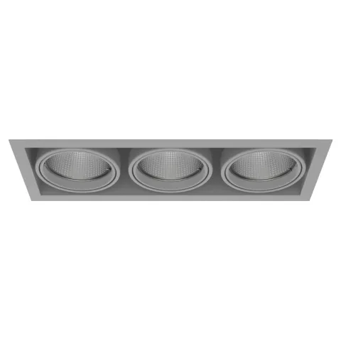 Luminária de Encastrar com Aba de Remate e Luz Orientável Tromilux 1007.300.2XX Cinza