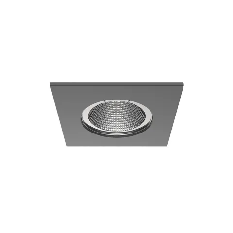 Luminária de Encastrar com Aba de Remate e Luz Orientável Tromilux 1012.100.7XX Grafite