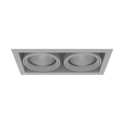 Luminária de Encastrar com Aba de Remate e Luz Orientável Tromilux 1007.200.2XX Cinza