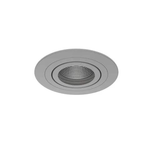 Luminária de Encastrar com Aba de Remate e Luz Orientável Tromilux 1004.100.2XX Cinza