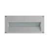 Luminária de Encastrar de Parede com Aba de Remate Tromilux 2019.106.2F3 Cinza