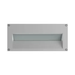Luminária de Encastrar de Parede com Aba de Remate Tromilux 2019.106.2F3 Cinza