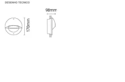 Luminária de Encastrar de Parede para Exterior Tromilux 2089.105.1P3 Branco