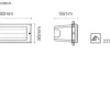 Luminária de Encastrar de Parede para Exterior Tromilux 2517.106.1O4 Branco