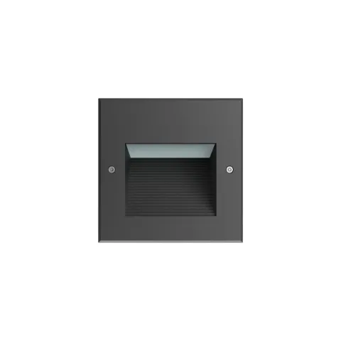 Luminária de Encastrar de Parede com Aba de Remate Tromilux 2522.103.9F2 Preto
