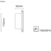 Luminária de Encastrar de Parede para Exterior Tromilux 2523.103.1F4 Branco