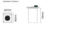 Luminária Saliente com Corpo em Alumínio e Luz Descendente Tromilux 1524.101.2X3 Cinza