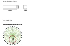 Luminária Saliente de Parede em Alumínio Extrudido Tromilux 4023.029.1P3 Branco
