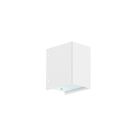 Luminária Saliente de Parede em Aço Inox e Vidro Temperado Tromilux 4009.200.1XX Branco