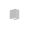 Luminária Saliente de Parede em Aço Inox e Vidro Temperado Tromilux 4009.205.2X3 Cinza