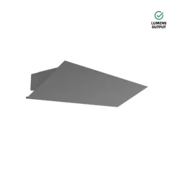 Luminária saliente de parede em aço inox escovado Tromilux 4002.104.7O3 Grafite