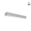 Luminária Saliente de Parede em Aço Inox Escovado e Alumínio Tromilux 4001.204.2O3 Cinza