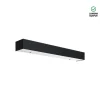 Luminária Saliente de Parede em Aço Inox Escovado e Alumínio Tromilux 4001.204.9O4 Preto
