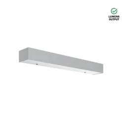 Luminária Saliente de Parede em Aço Inox Escovado ou Alumínio Pintado Tromilux 4001.204.2O4 Cinza
