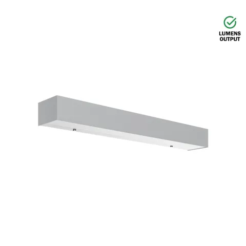Luminária Saliente de Parede em Aço Inox Escovado ou Alumínio Pintado Tromilux 4001.204.2O4 Cinza