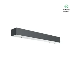 Luminária Saliente de Parede em Aço Inox Escovado e Alumínio Tromilux 4001.204.7O3 Grafite