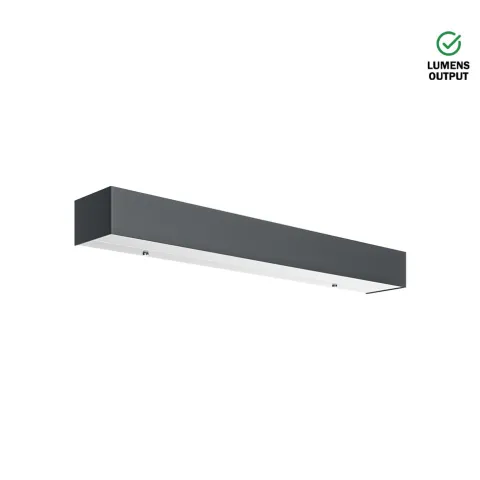 Luminária Saliente de Parede em Aço Inox Escovado e Alumínio Tromilux 4001.204.7O3 Grafite