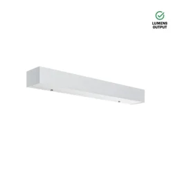 Luminária Saliente de Parede em Aço Inox Escovado e Alumínio Tromilux 4001.204.1O3 Branco