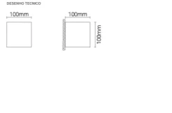 Luminária Saliente de Parede em Alumínio Pintado Tromilux 2040.107.7X2 Grafite