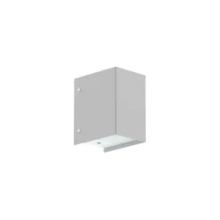 Luminária Saliente de Parede em Aço Inox e Vidro Tromilux 4009.200.2XX Cinza