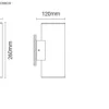 Luminária Saliente de Parede para Exterior Tromilux 2065.205.1T4 Branco