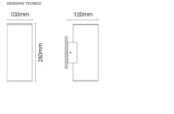 Luminária Saliente de Parede para Exterior Tromilux 2065.205.7T4 Grafite