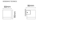 Luminária Saliente de Parede para Exterior Tromilux 2066.105.2T3 Cinza