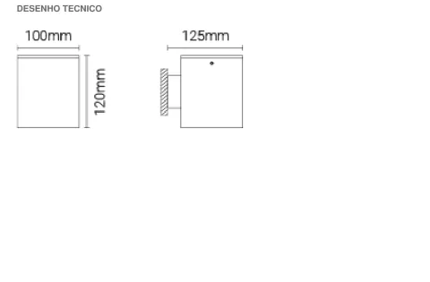 Luminária saliente de parede para exterior Tromilux 2064.103.2F2 Cinza