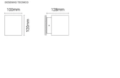 Luminária Saliente de Parede para Exterior Tromilux 2031.100.1FX Branco