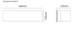 Luminária Saliente de Parede para Exterior Tromilux 2034.216.2O4 Cinza